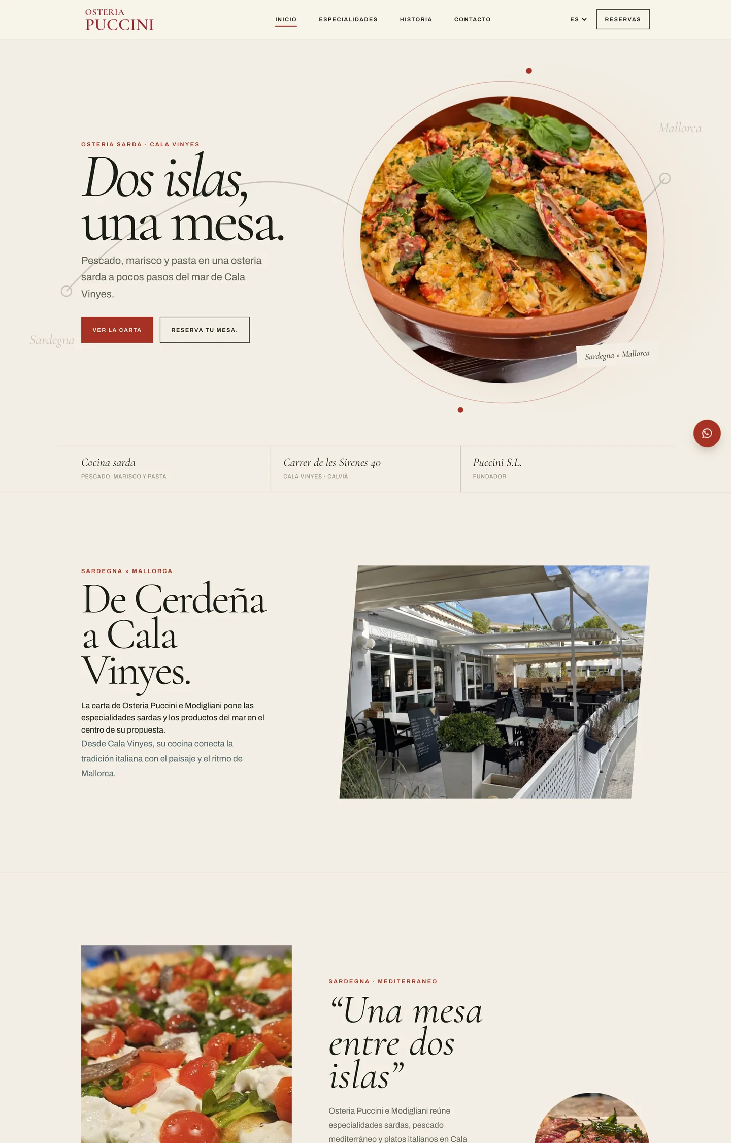 Osteria Puccini — Cala Vinyes
